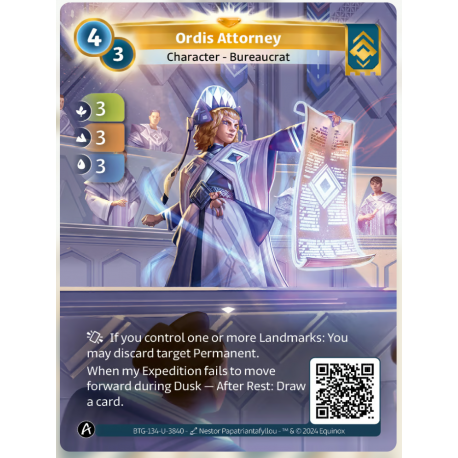 Ordis Attorney (3-3-3) Unique Card Ordis - Altered TCG