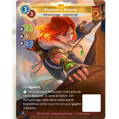 Pionnière Bravos (2-4-2) Carte Unique Bravos - Altered TCG - Edition KS