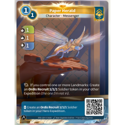 Héraut de Papier (1-1-1) Carte Unique Ordis - Altered TCG - Edition KS