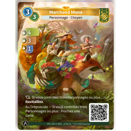 Marchand Muna 3/3 (4-3-1) Carte Unique Muna - Altered TCG - Edition KS