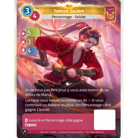 Tomoe Gozen (5-3-4) Carte Unique Lyra - Altered TCG - Edition KS