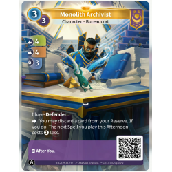 Archiviste du Monolithe (4-4-3) Unique Yzmir - Altered TCG - Edition KS