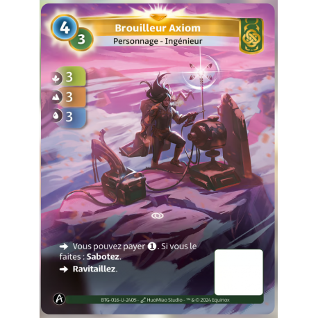 Brouilleur Axiom (3-3-3) Carte Unique Muna - Altered TCG - Edition KS