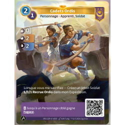 Cadets Ordis (0-2-2) carte Unique Yzmir - Altered TCG - Edition KS