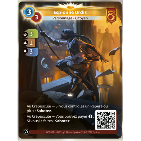 Espionne Ordis (3-1-3) Unique Bravos - Altered TCG - Edition KS
