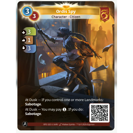 Ordis Spy (3-1-3) Unique Bravos - Altered TCG - Edition KS