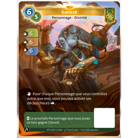 Ganesh (6-6-6) Carte Unique Muna - Altered TCG - Edition KS