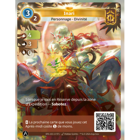 Inari (4-3-0) Carte Unique Axiom - Altered TCG - Edition KS