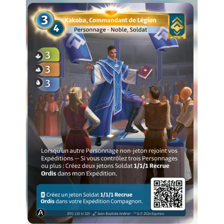 Kakoba, Commandant de Légion (3-3-3) Unique Ordis - Altered TCG - KS Edition