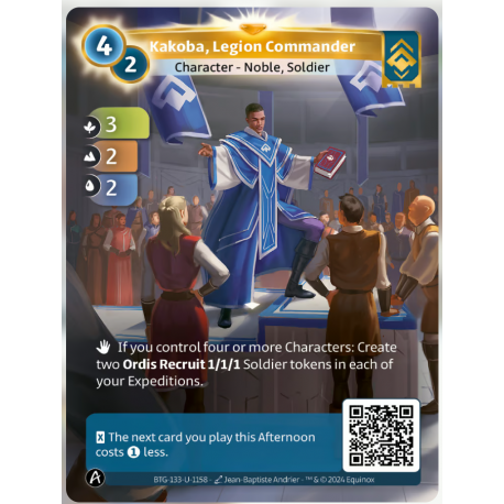 Kakoba, Legion Commander (3-2-2) Unique Card Ordis - Altered TCG