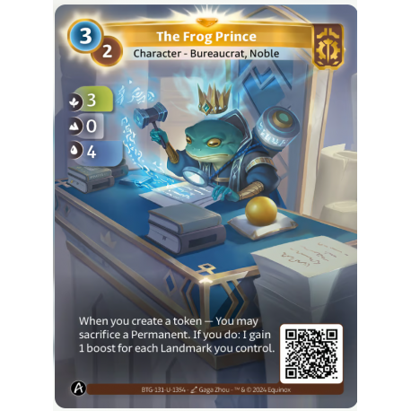 The Frog Prince (3-0-4) Unique Axiom - Altered TCG - Edition KS