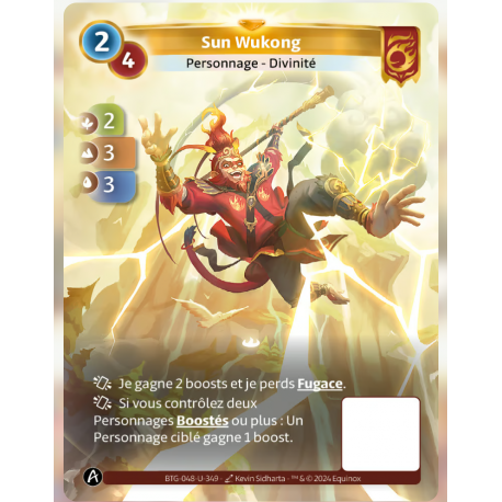 Sun Wukong (2-3-3) carte Unique Bravos - Altered TCG - Edition KS