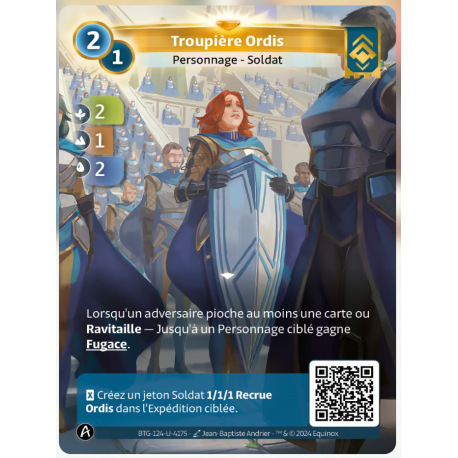 Troupière Ordis (2-1-2) Carte Unique Ordis - Altered TCG - Edition KS