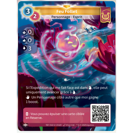 Feu Follet (0-0-3) Carte Unique Lyra - Altered TCG - Epreuve du Froid