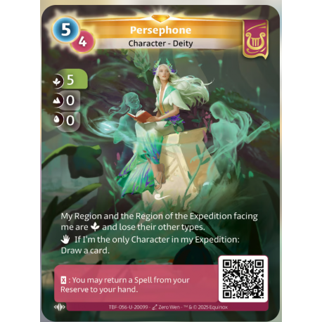 Persephone (5-0-0) Unique Lyra Card - Altered TCG