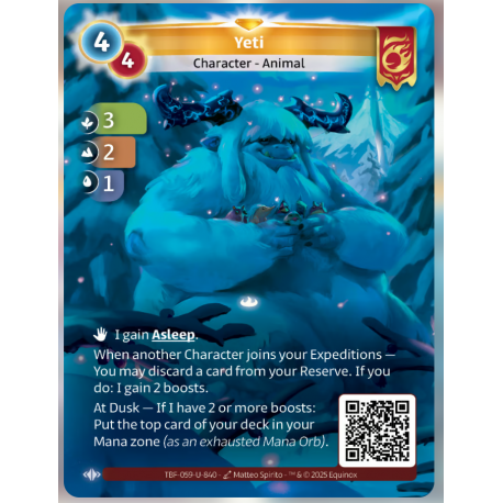 Yeti (3-2-1) Unique Bravos - Altered TCG - Trial by Frost