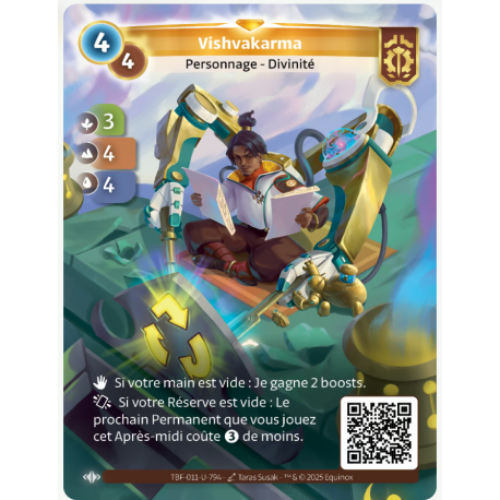 Vishvakarma (3-4-4) Carte Unique Axiom - Altered TCG - Epreuve du Froid