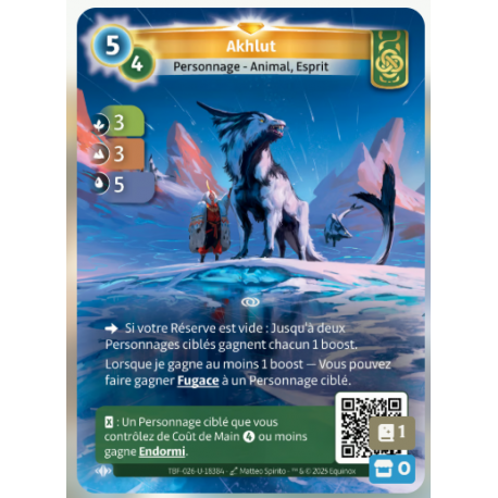Akhlut (3-3-5) Carte Unique Ordis - Altered TCG - Epreuve du Froid