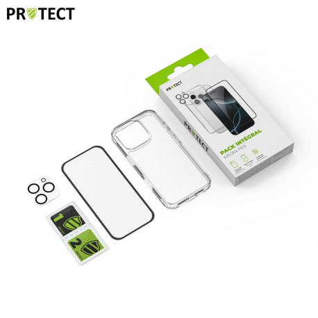 Pack de Protection Apple iPhone 11 Pro Max Transparent Coque + Protection Lentille + Verre Trempé