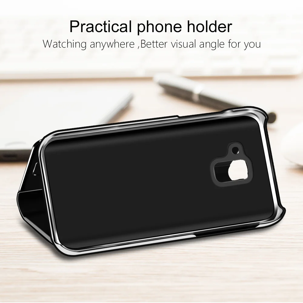 Etui clear View pour Galaxy A8 Plus