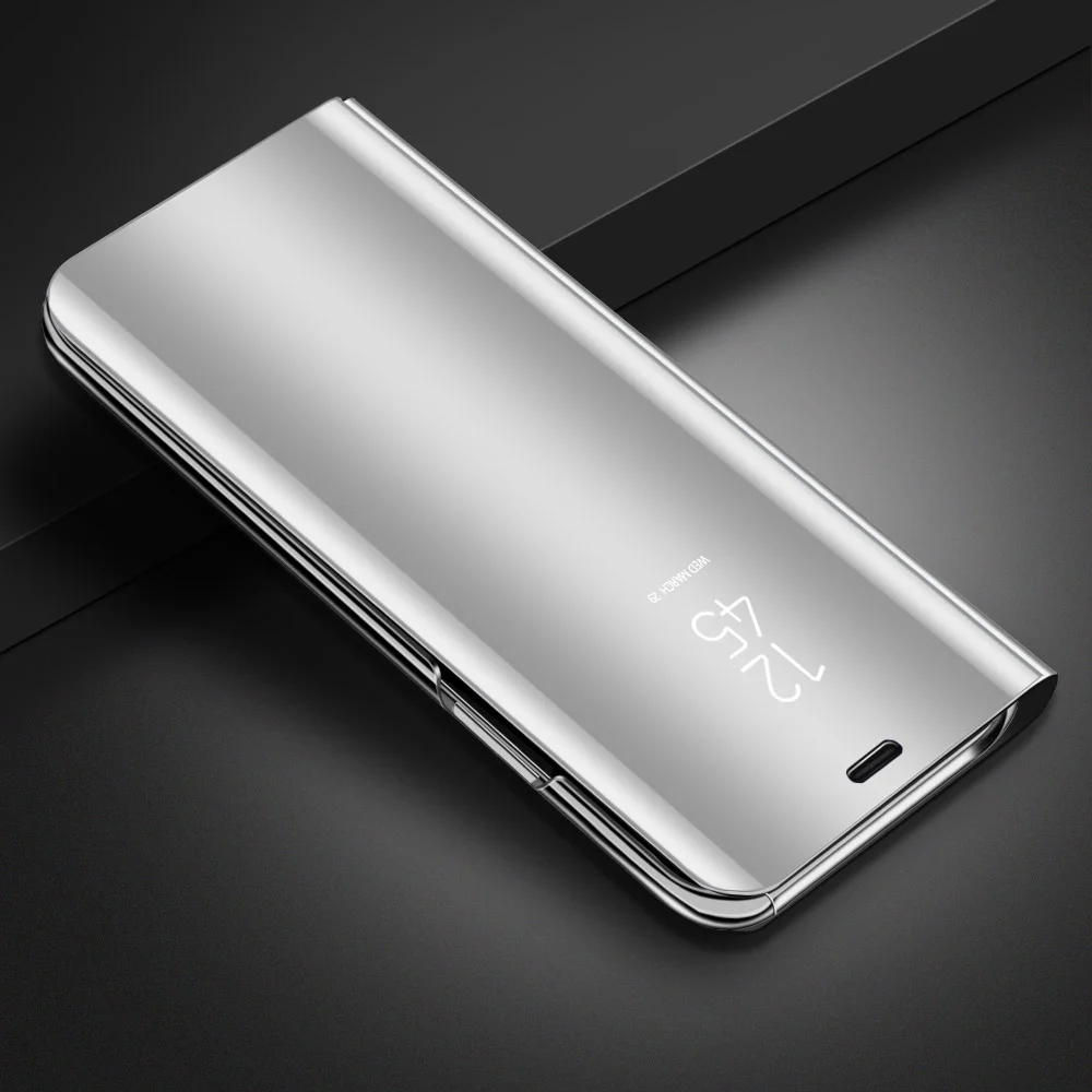 Etui Argent Clear view Galaxy A8 Plus 2018