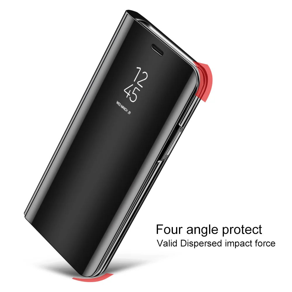 housse clear view miroir Galaxy A8 Plus 2018